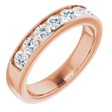 14K Rose 1 3/8 CTW Natural Diamond Band