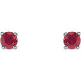 Round 4-Prong Lightweight Stud Earrings