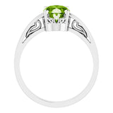 Scroll Setting® Solitaire Ring