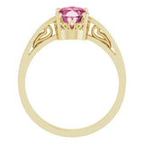 Scroll Setting® Solitaire Ring