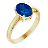 14K Yellow 8x6 mm Oval Scroll Setting® Solitaire Ring Mounting