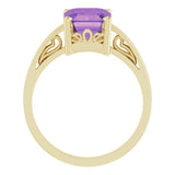 Scroll Setting® Solitaire Ring