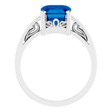 Scroll Setting® Solitaire Ring
