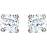 Round 4-Prong Lightweight Stud Earrings
