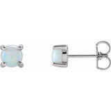 Round 4-Prong Cabochon Earrings