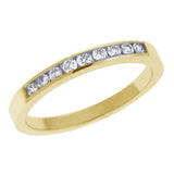14 Kt Yellow Gold Channel Set Round Bands
