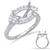 14 Kt White Gold Halo - Marquise Engagement Rings