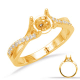 14 Kt Yellow Gold Bypass Engagement Rings