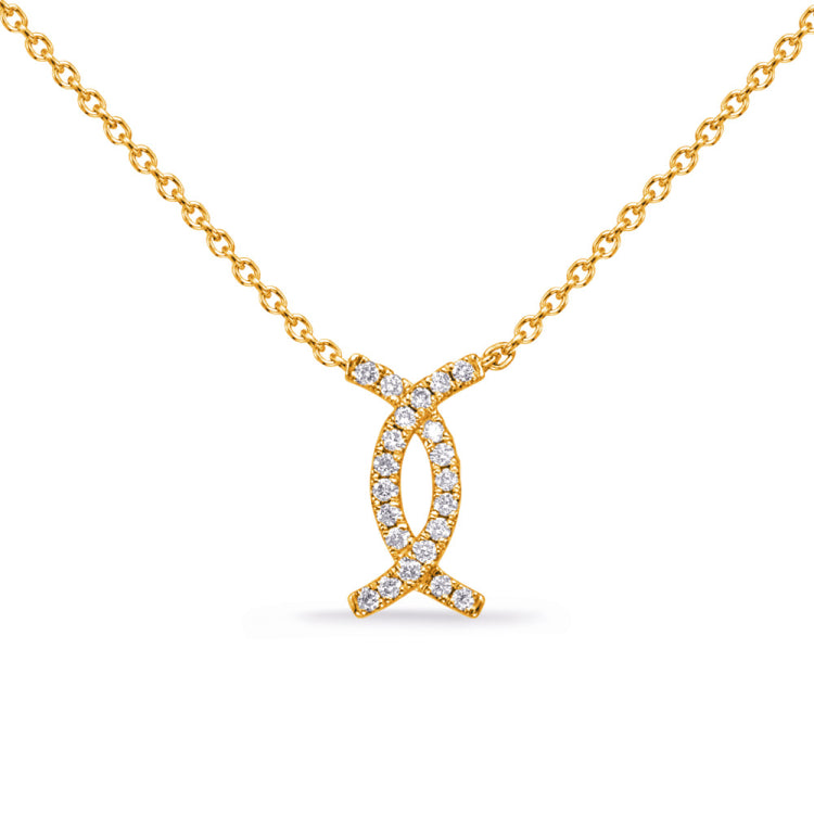 14 Kt Yellow Gold Twisted Necklaces