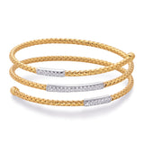 14 Kt Yellow & White Gold Bangle Bracelets