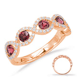 14 Kt Rose Gold Ruby Color Rings - Precious