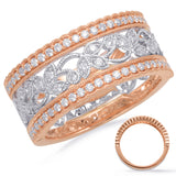 14 Kt Rose & White Gold Vintage Fashion Diamond Rings