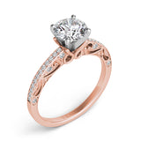 14 Kt Rose Gold Channel Set - Rounds Engagement Rings