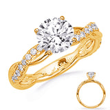 14 Kt Yellow Gold Diamond Engagement Rings