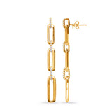 14 Kt Yellow Gold Paper Clip Earrings