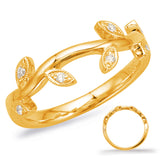 14 Kt Yellow Gold Leaf Bands