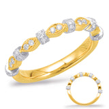 14 Kt Yellow & White Gold Stackables Bands