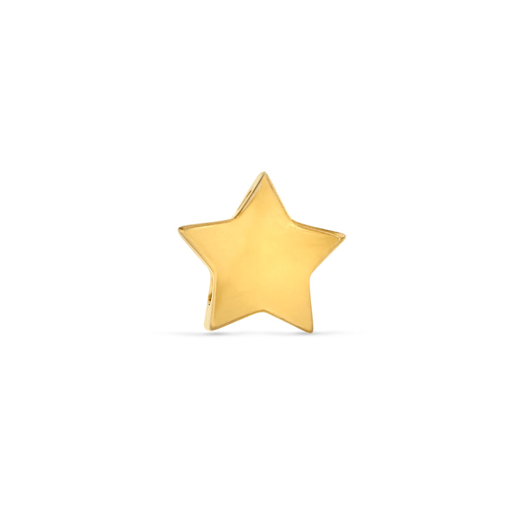 Gold Finish Sterling Silver Star Charm