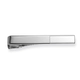 Sterling Silver Polished Engine-Turned Tie Bar