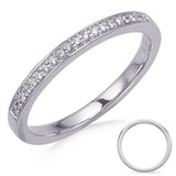 14 Kt White Gold Channel Set - Rounds Bands