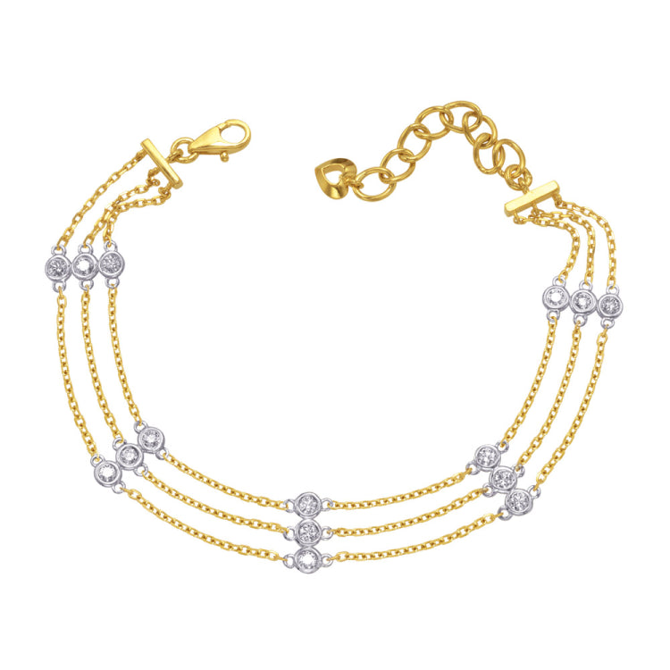 14 Kt Yellow & White Gold Diamond Bracelets
