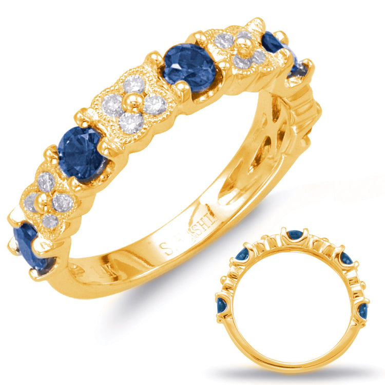 14 Kt Yellow Gold Sapphire Color Rings - Precious