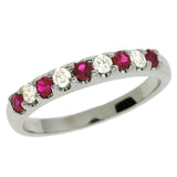 14 Kt White Gold Ruby Color Rings - Precious