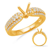 14 Kt Yellow Gold Rounds Engagement Rings