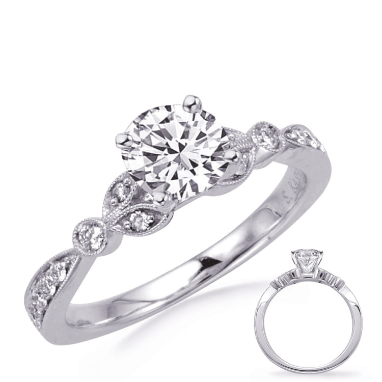 14 Kt White Gold Vintage Engagement Rings