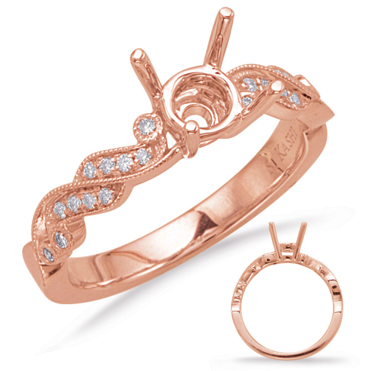 14 Kt Rose Gold Vintage Engagement Rings