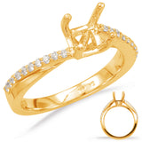 14 Kt Yellow Gold Bypass Engagement Rings