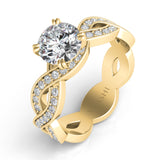 Yellow Gold Pave Engagement Ring