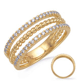 14 Kt Yellow Gold Diamond Fashion Diamond Rings