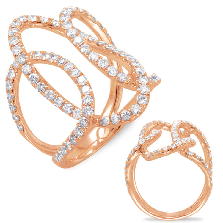 14 Kt Rose Gold Diamond Fashion Diamond Rings