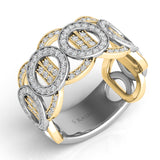 14 Kt Yellow & White Gold Vintage Fashion Diamond Rings