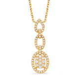 14 Kt Yellow Gold Diamond Necklaces
